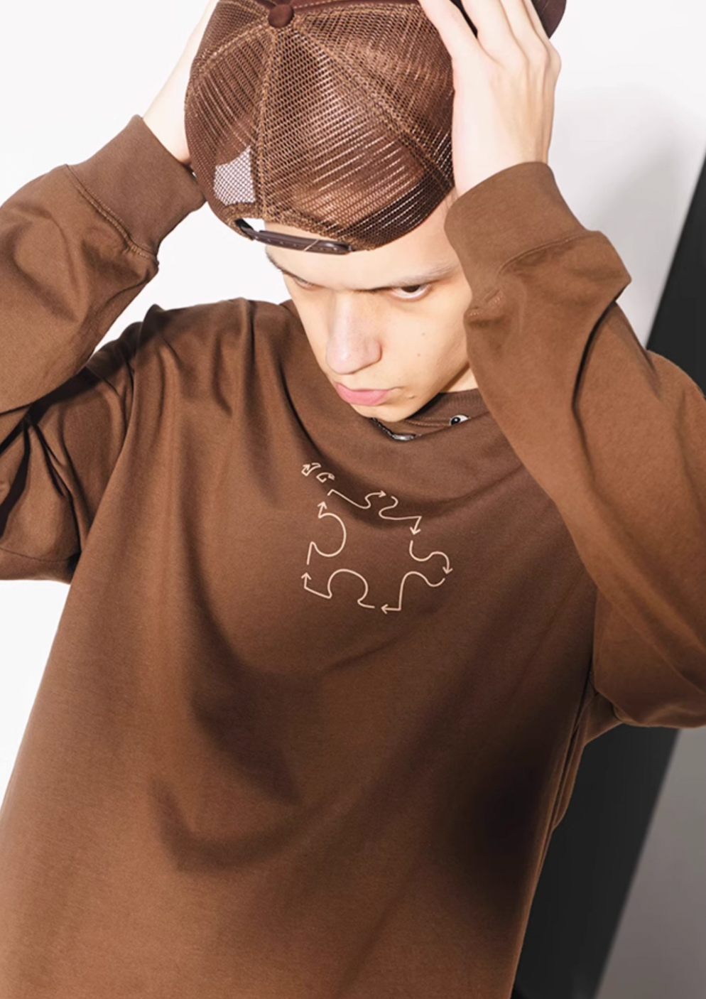 YADcrew Jigsaw Long Sleeved Tee
