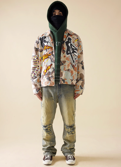 EVILKNIGHT(EK) Splash Ink Custom Camouflage Jacket