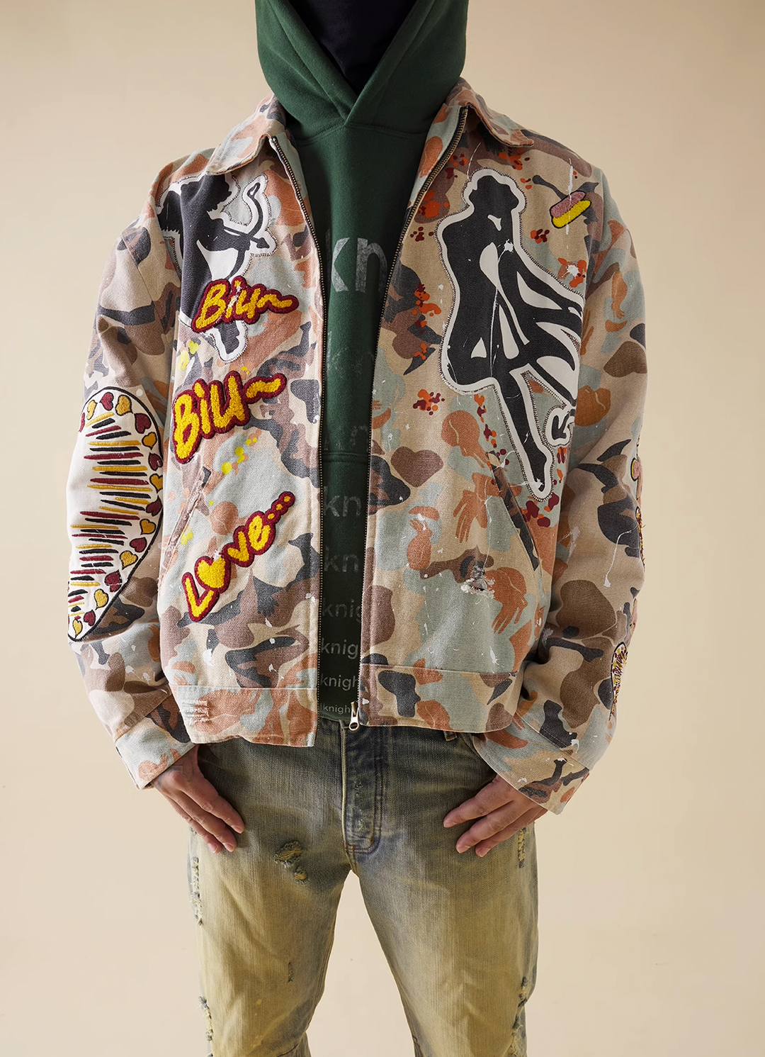 EVILKNIGHT(EK) Splash Ink Custom Camouflage Jacket