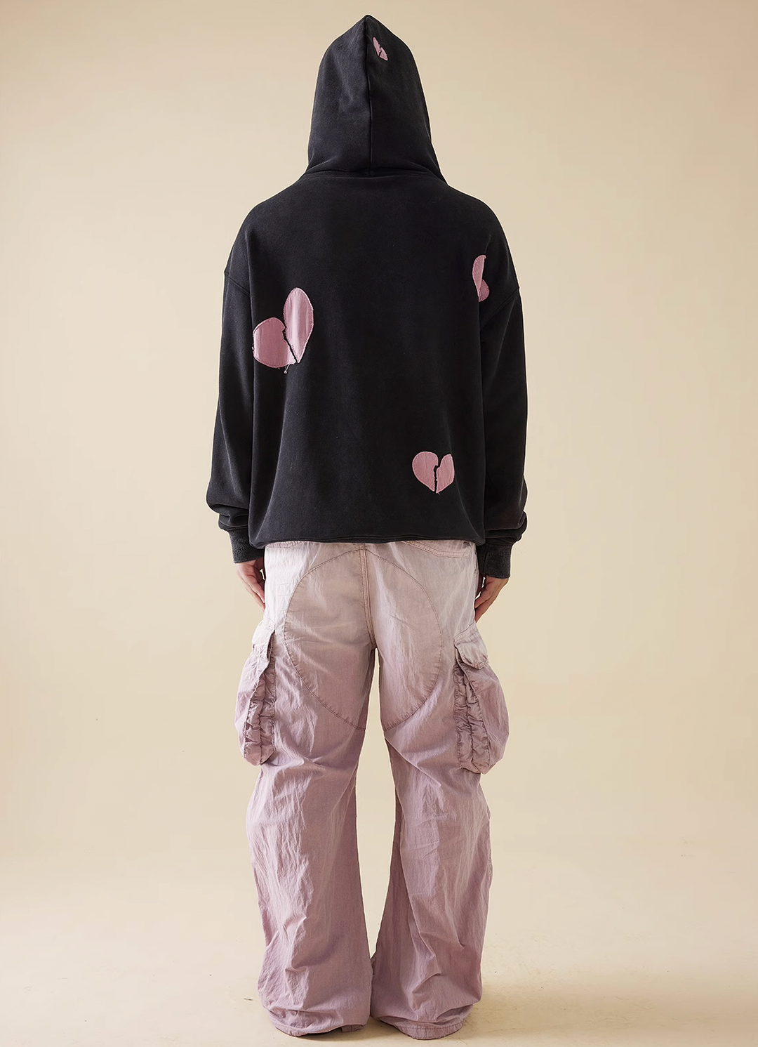 EVILKNIGHT(EK) Heartbreak Embroidery Washed Hoodie