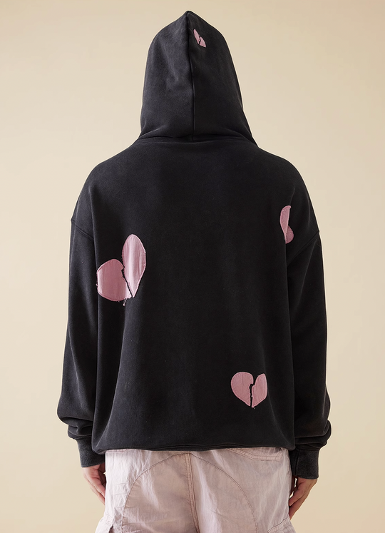 EVILKNIGHT(EK) Heartbreak Embroidery Washed Hoodie