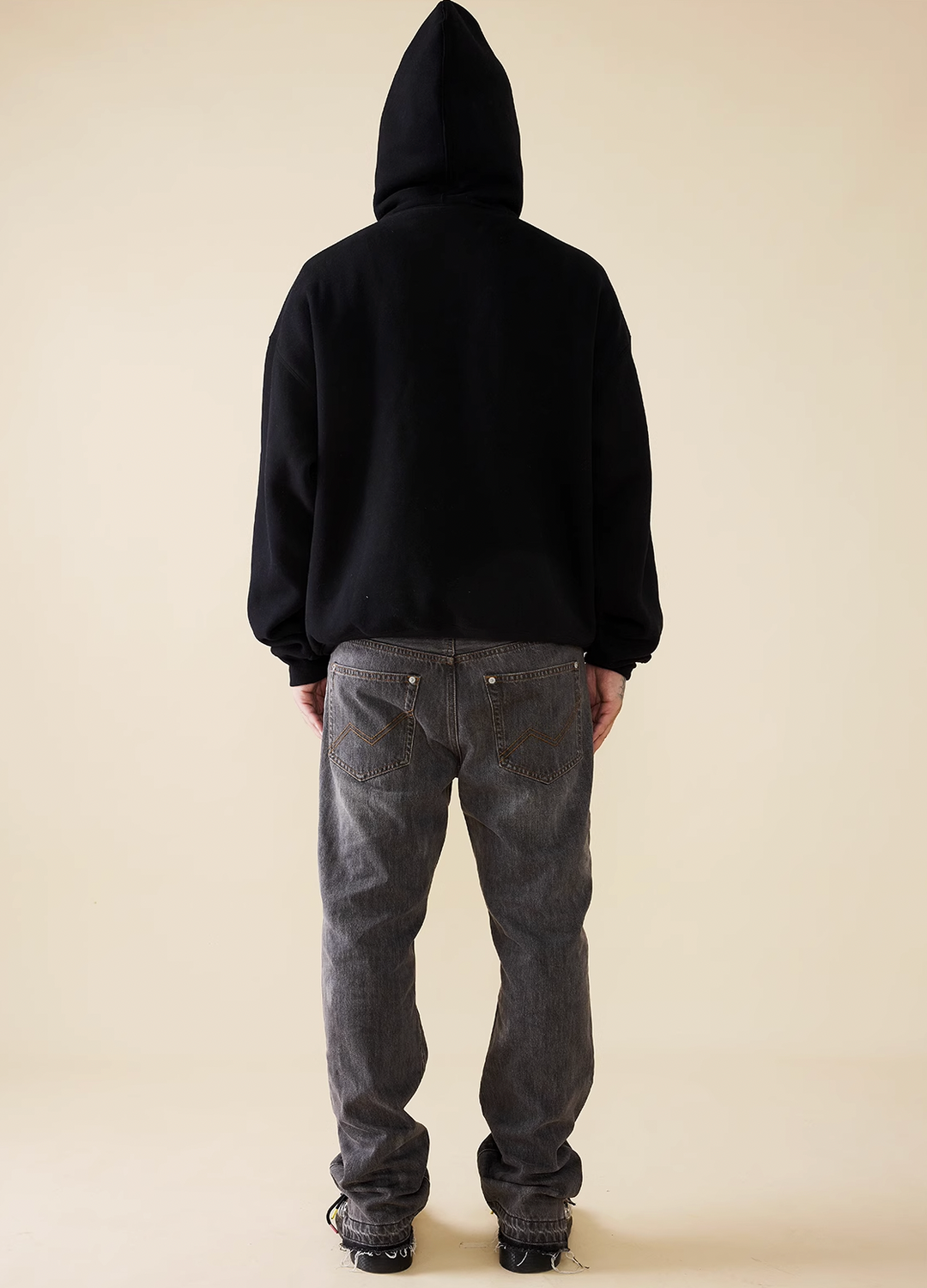 EVILKNIGHT(EK) Basic Logo Mottled Printing Hoodie