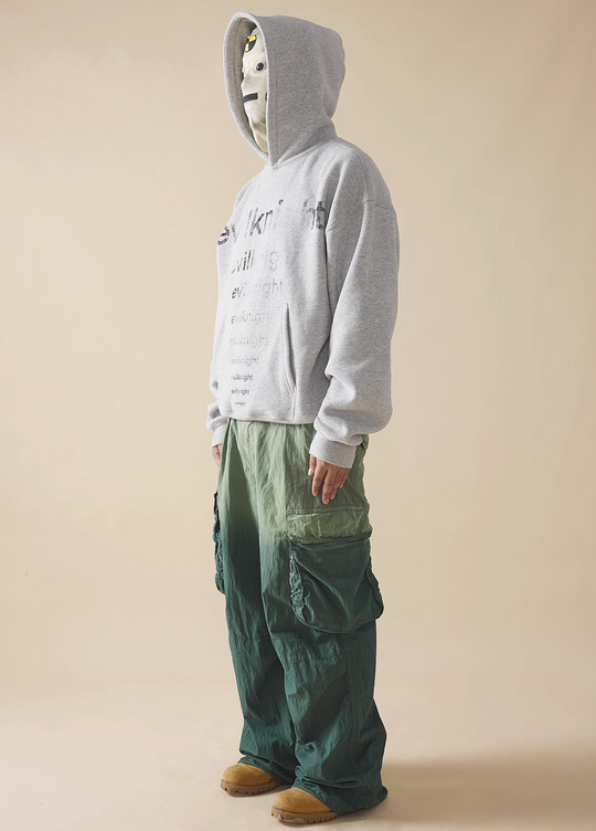 EVILKNIGHT(EK) Basic Logo Mottled Printing Hoodie