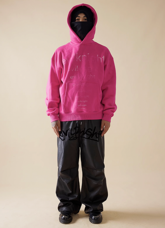 EVILKNIGHT(EK) Basic Logo Mottled Printing Hoodie