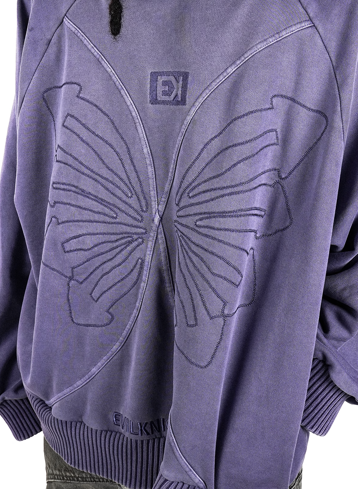 EVILKNIGHT(EK) Embroidery Butterfly Hoodie