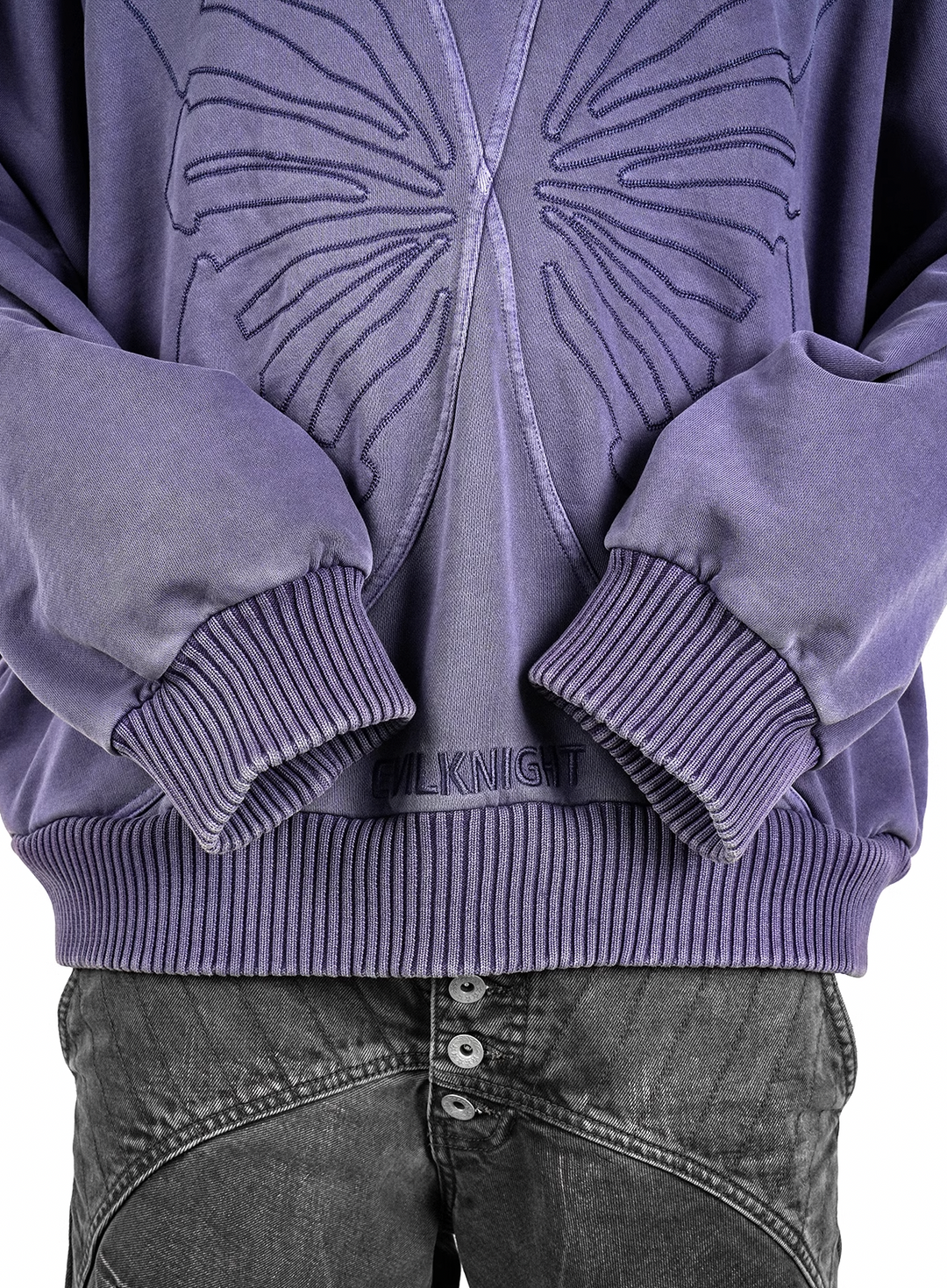 EVILKNIGHT(EK) Embroidery Butterfly Hoodie