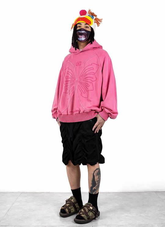 EVILKNIGHT(EK) Embroidery Butterfly Hoodie