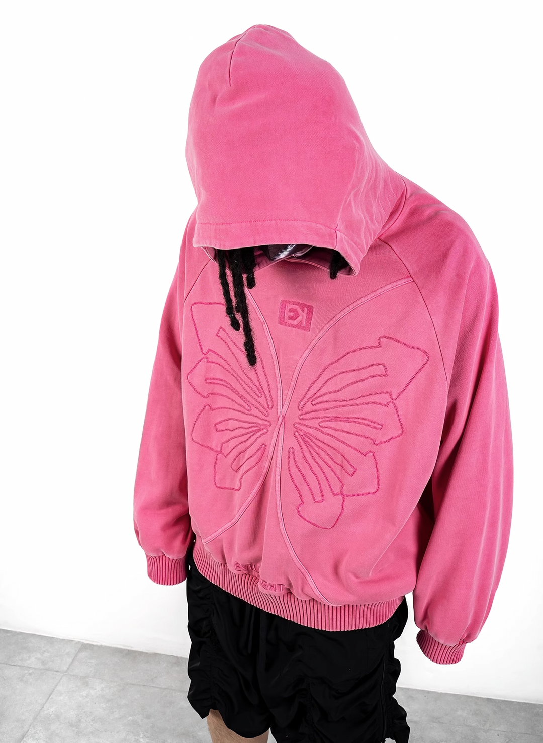 EVILKNIGHT(EK) Embroidery Butterfly Hoodie