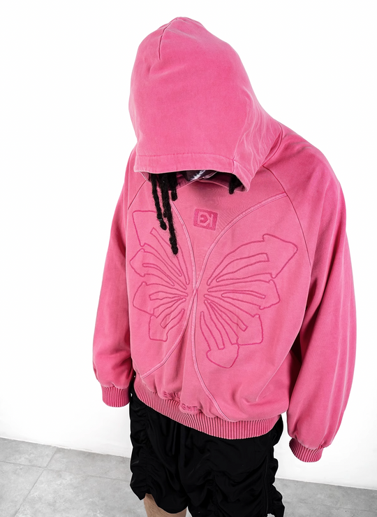 EVILKNIGHT(EK) Embroidery Butterfly Hoodie