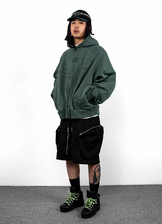 EVILKNIGHT(EK) Embroidery Butterfly Hoodie