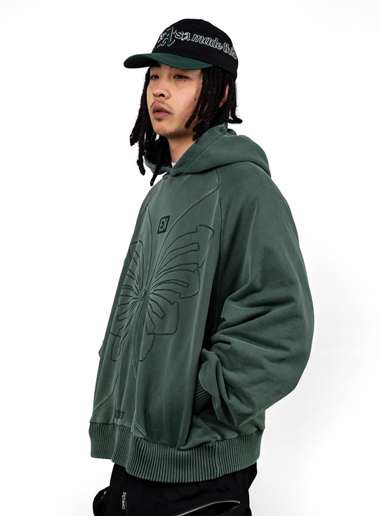 EVILKNIGHT(EK) Embroidery Butterfly Hoodie