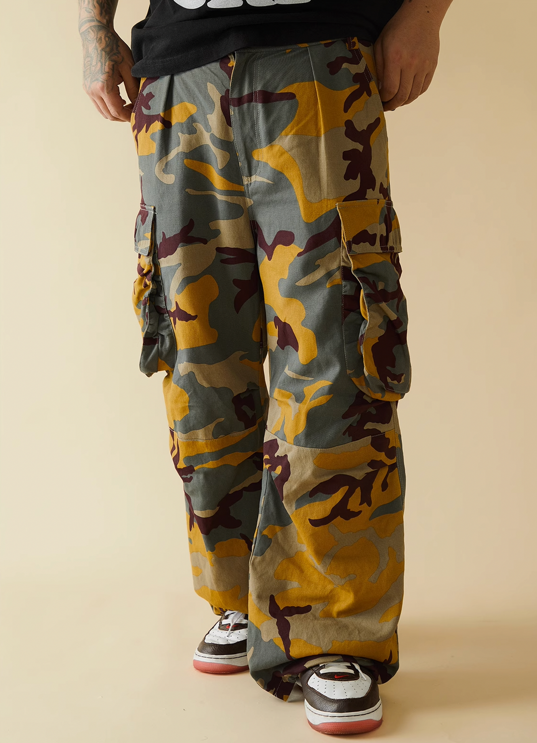 EVILKNIGHT(EK) Camouflage Side Large Pocket Pants
