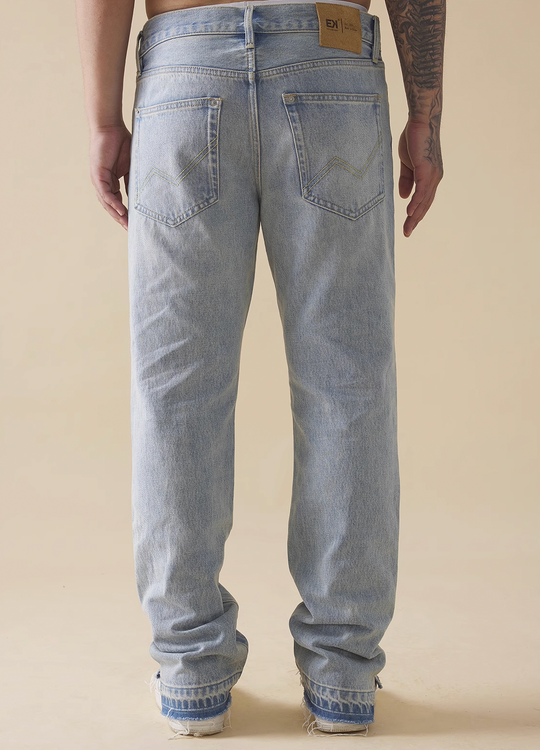 EVILKNIGHT(EK) Colorful Ink Splash Washed Denim Pants