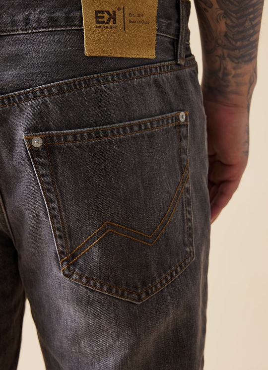 EVILKNIGHT(EK) Colorful Ink Splash Washed Denim Pants