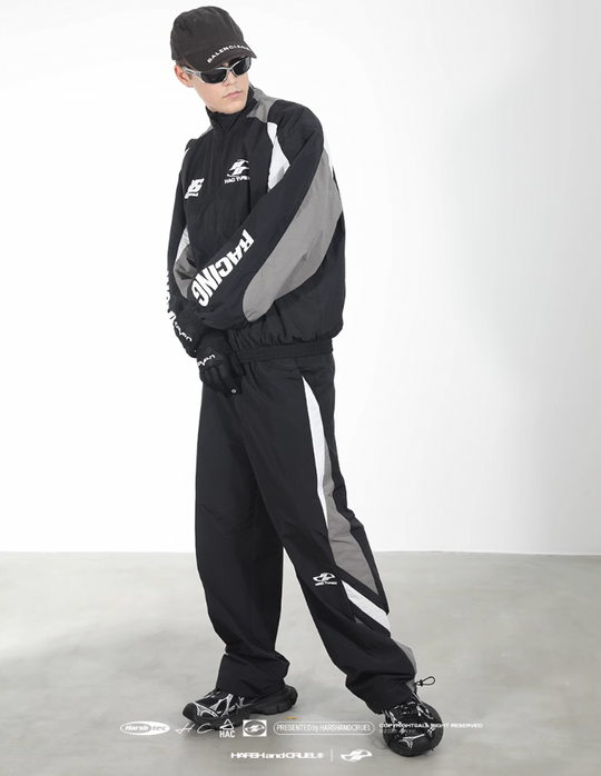 Harsh and Cruel Colorblocking Sports Leisure Racing Jacket