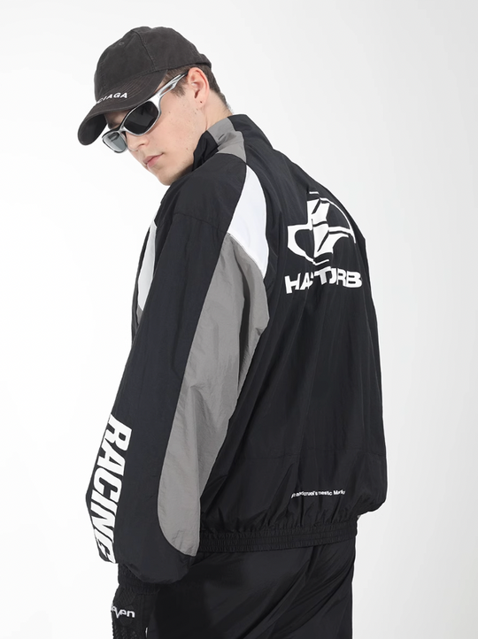 Harsh and Cruel Colorblocking Sports Leisure Racing Jacket