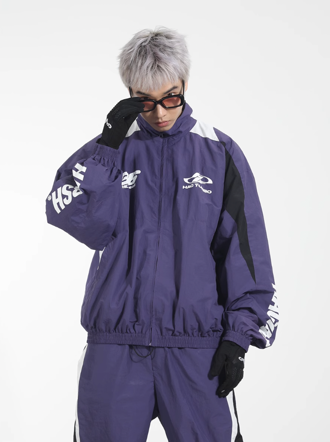 Harsh and Cruel Colorblocking Sports Leisure Racing Jacket