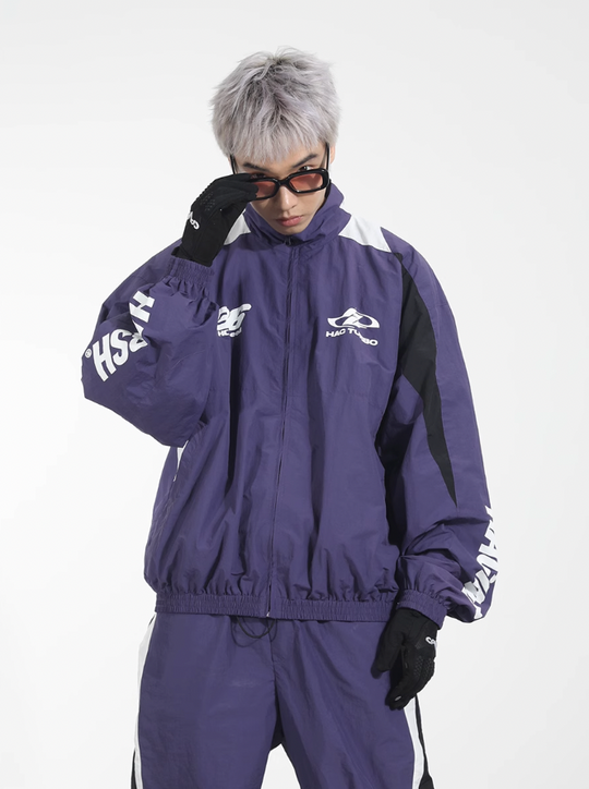 Harsh and Cruel Colorblocking Sports Leisure Racing Jacket