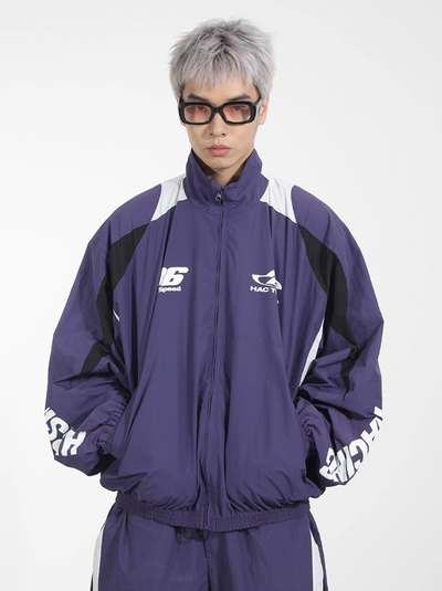 Harsh and Cruel Colorblocking Sports Leisure Racing Jacket