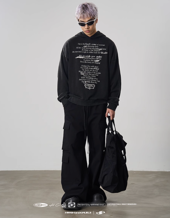 Harsh and Cruel Multi Pocket Workwear Wide Leg Trousers