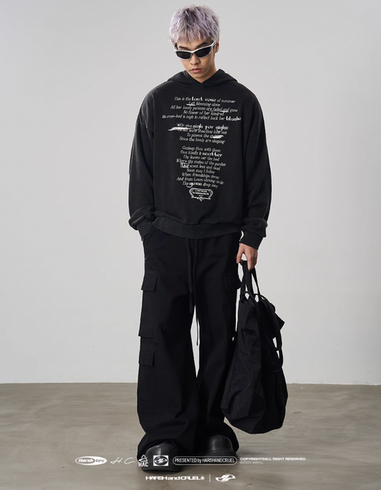 Harsh and Cruel Multi Pocket Workwear Wide Leg Trousers