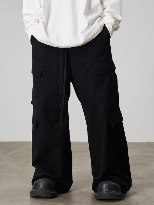 Harsh and Cruel Multi Pocket Workwear Wide Leg Trousers