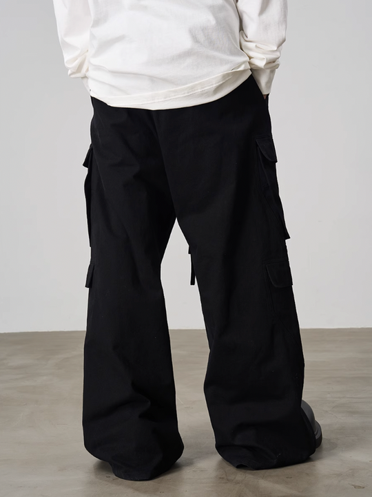 Harsh and Cruel Multi Pocket Workwear Wide Leg Trousers