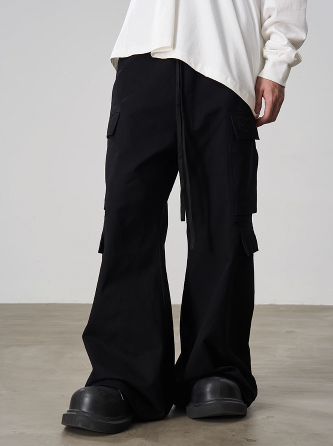Harsh and Cruel Multi Pocket Workwear Wide Leg Trousers