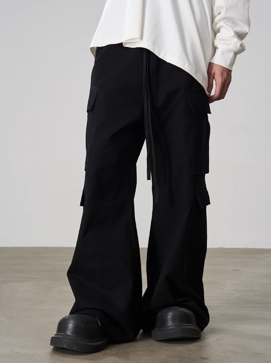 Harsh and Cruel Multi Pocket Workwear Wide Leg Trousers