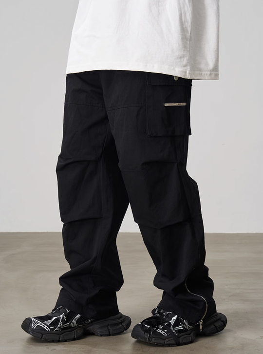 Harsh and Cruel Double Knee Pleated Contour Zip Work Pants