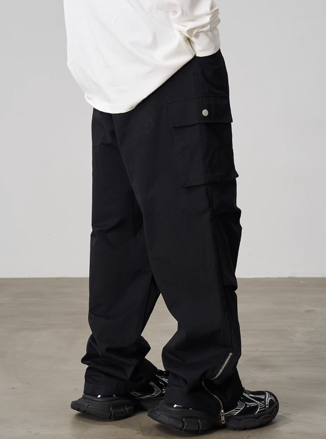 Harsh and Cruel Double Knee Pleated Contour Zip Work Pants