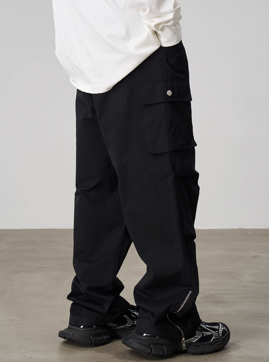 Harsh and Cruel Double Knee Pleated Contour Zip Work Pants