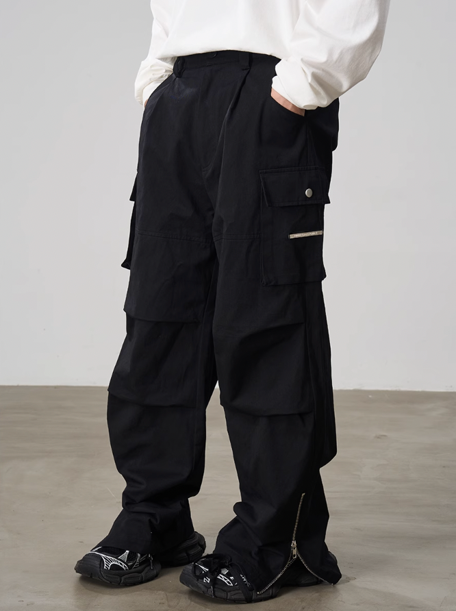 Harsh and Cruel Double Knee Pleated Contour Zip Work Pants