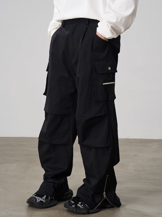 Harsh and Cruel Double Knee Pleated Contour Zip Work Pants