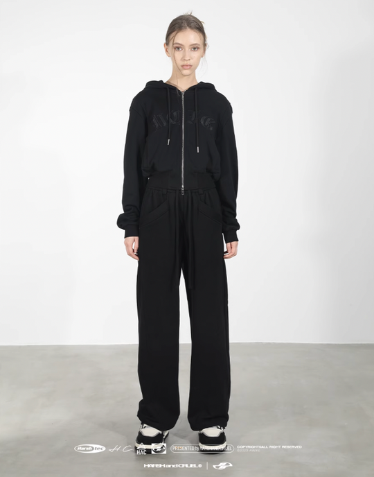 Harsh and Cruel Drawstring Strap Sweater Pants