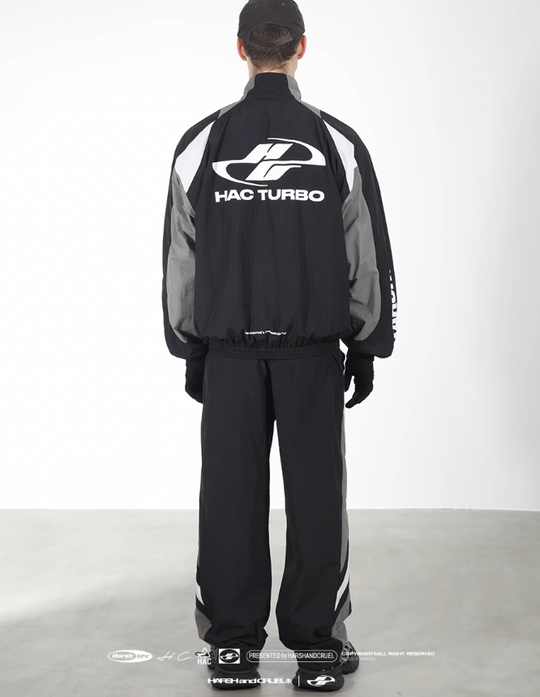 Harsh and Cruel Colorblocking Racer Adjustable Trousers