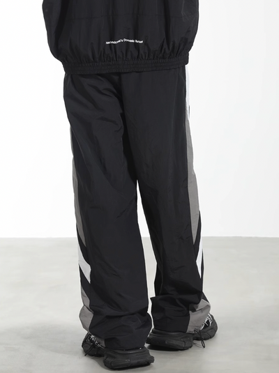 Harsh and Cruel Colorblocking Racer Adjustable Trousers