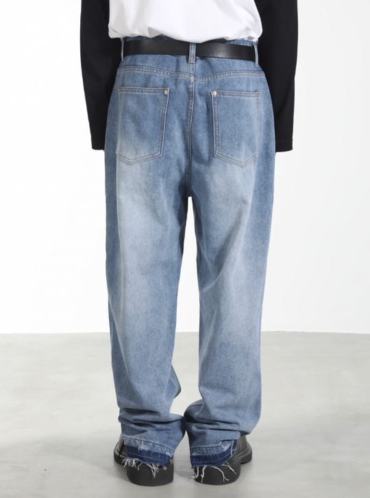 Harsh and Cruel Chain Washed Destruction Denim Pants
