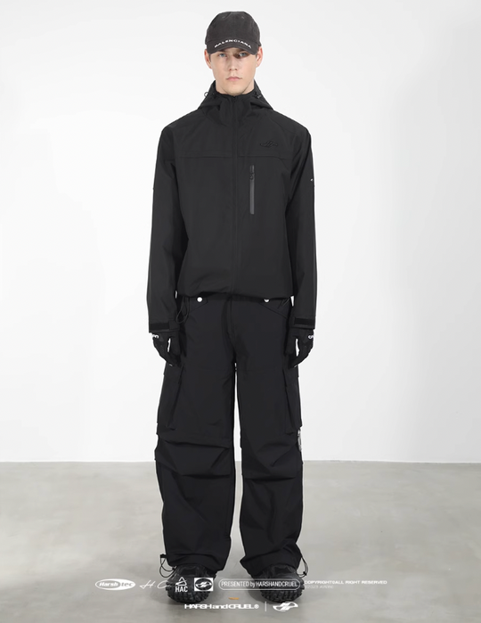 Harsh and Cruel Nylon Fabric Mountaineering Button Pocket Work Pants