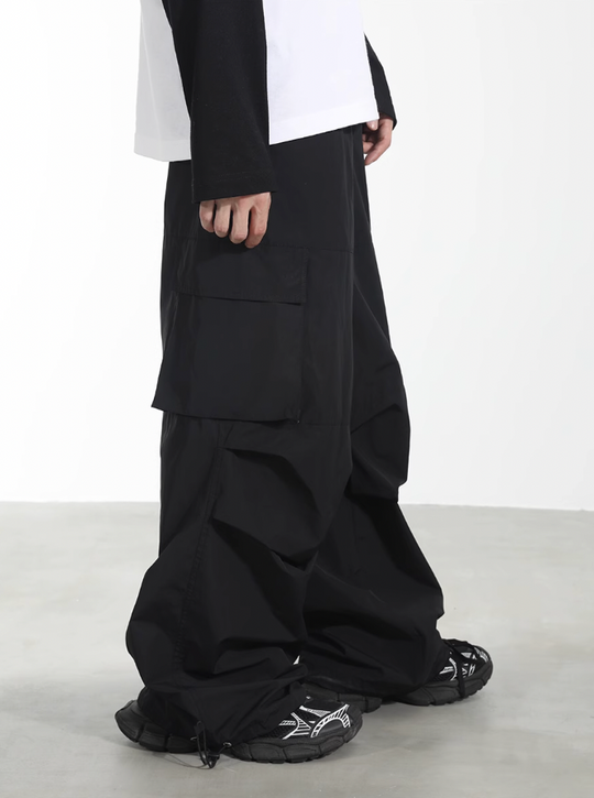 Harsh and Cruel Nylon Fabric Mountaineering Button Pocket Work Pants