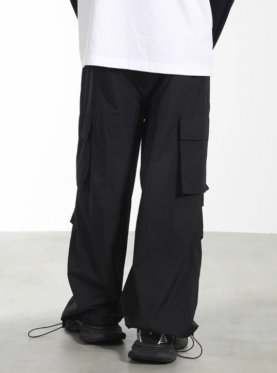 Harsh and Cruel Nylon Fabric Mountaineering Button Pocket Work Pants