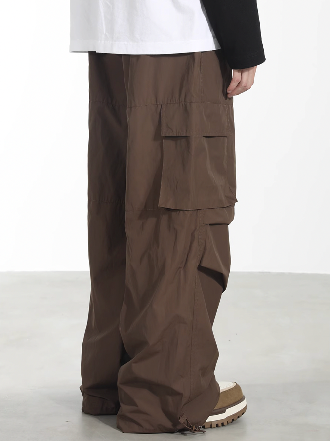 Harsh and Cruel Nylon Fabric Mountaineering Button Pocket Work Pants