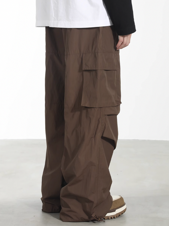 Harsh and Cruel Nylon Fabric Mountaineering Button Pocket Work Pants