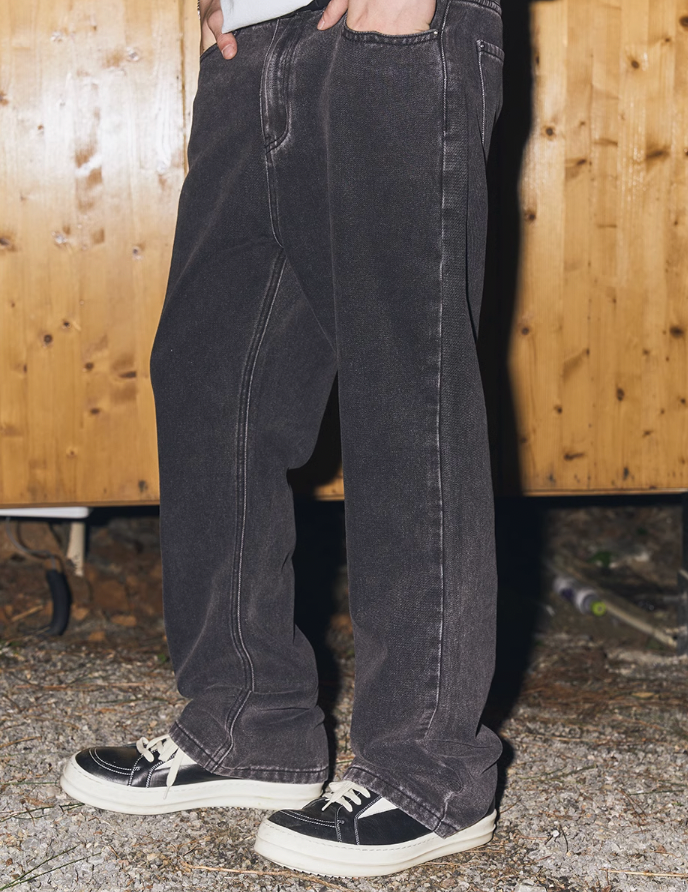 Harsh and Cruel Retro Washed Straight Denim Pants