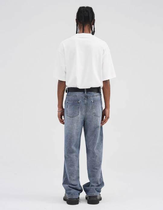 Harsh and Cruel Stitch Interception Washed Denim Pants