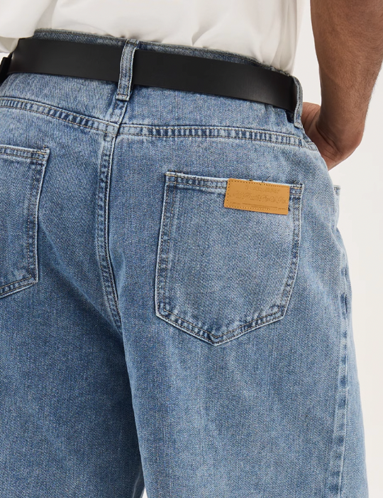 Harsh and Cruel Washed Loose Denim Shorts