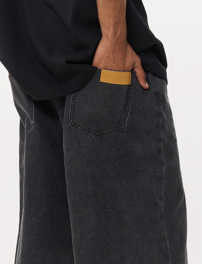 Harsh and Cruel Washed Loose Denim Shorts