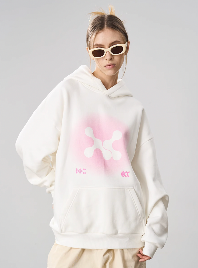Harsh and Cruel Gradient Logo Print Hoodie