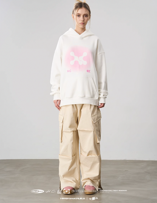 Harsh and Cruel Gradient Logo Print Hoodie