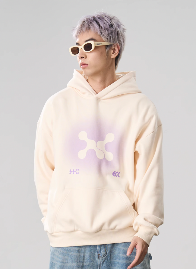 Harsh and Cruel Gradient Logo Print Hoodie